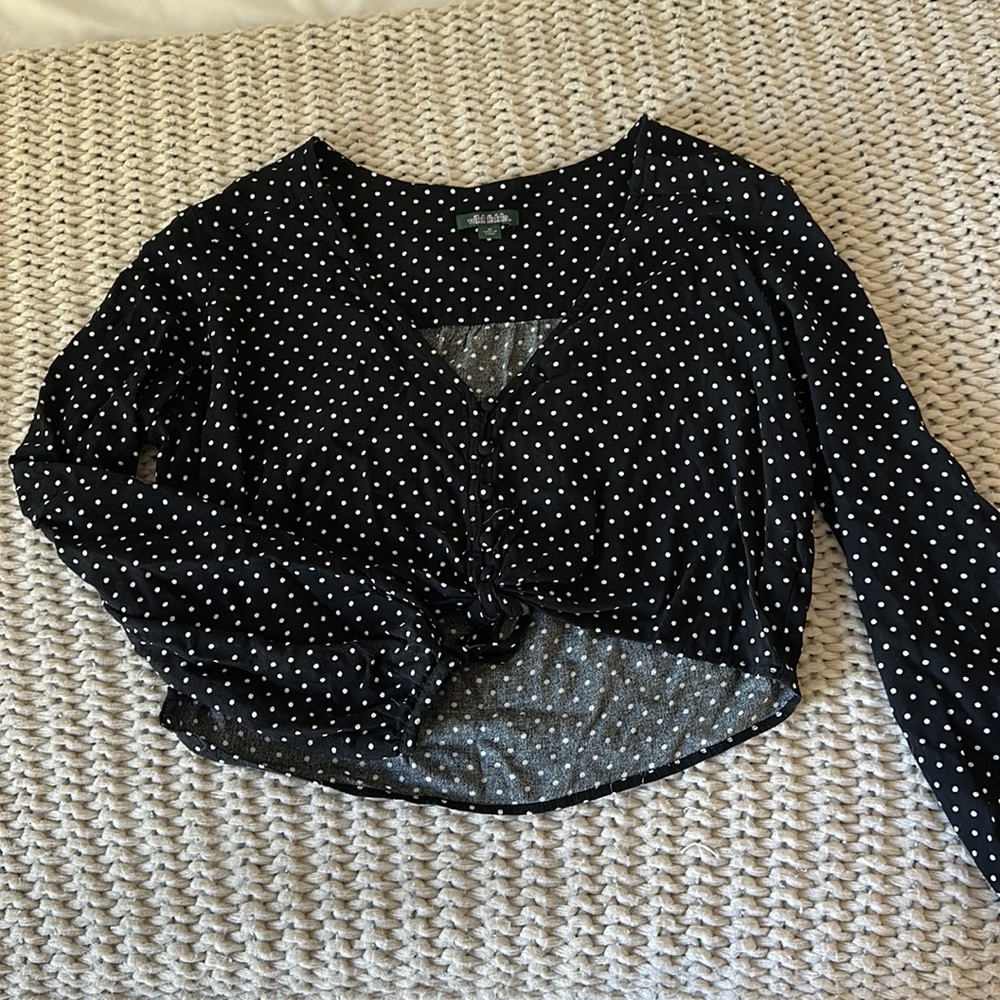 Wild Fable Polka Dot Cropped Top